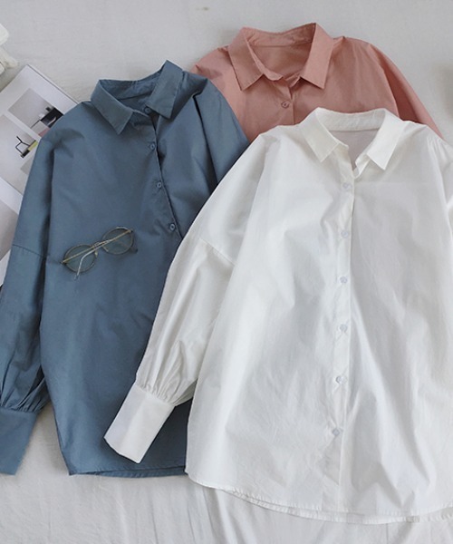 Diosfront（ディオスフロント）の「パフスリーブルーズシャツ（シャツ/ブラウス・レディース・ホワイト/ピンク/ブルーグレー・M/L）」の18枚目の写真