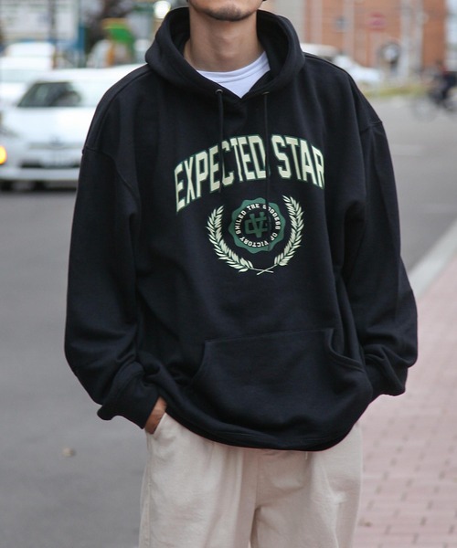 ZIP FIVE(ジップファイブ)の「【ZIP FIVE】【肉厚】 ビッグシルエットカレッジパーカー(パーカー・レディース・チャコール/グレー系/ダークグリーン/ネイビー/ホワイト系/アイボリー系/ホワイト/ブラック×グレー/ブラック/ダークグリーン系/オートミール/ネイビー系/ネイビー系1/カーキ/アイボリー/ブラック系/グレー・LARGE/X-LARGE/MEDIUM)」の6枚目の写真