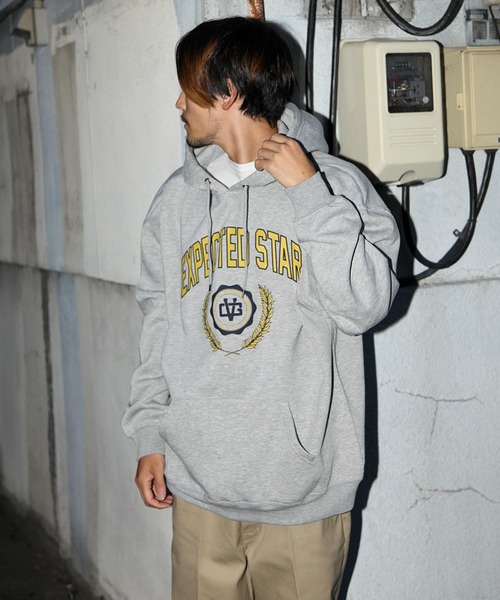 ZIP FIVE(ジップファイブ)の「【ZIP FIVE】【肉厚】 ビッグシルエットカレッジパーカー(パーカー・レディース・チャコール/グレー系/ダークグリーン/ネイビー/ホワイト系/アイボリー系/ホワイト/ブラック×グレー/ブラック/ダークグリーン系/オートミール/ネイビー系/ネイビー系1/カーキ/アイボリー/ブラック系/グレー・LARGE/X-LARGE/MEDIUM)」の9枚目の写真