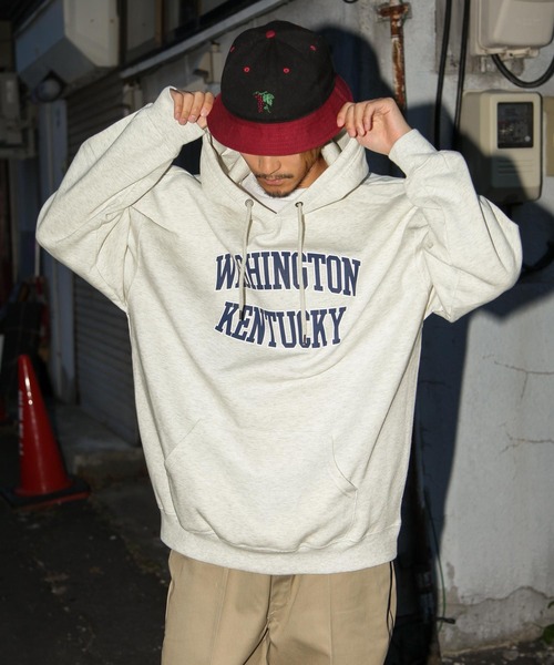 ZIP FIVE(ジップファイブ)の「【ZIP FIVE】【肉厚】 ビッグシルエットカレッジパーカー(パーカー・レディース・チャコール/グレー系/ダークグリーン/ネイビー/ホワイト系/アイボリー系/ホワイト/ブラック×グレー/ブラック/ダークグリーン系/オートミール/ネイビー系/ネイビー系1/カーキ/アイボリー/ブラック系/グレー・LARGE/X-LARGE/MEDIUM)」の10枚目の写真