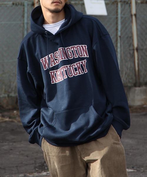 ZIP FIVE(ジップファイブ)の「【ZIP FIVE】【肉厚】 ビッグシルエットカレッジパーカー(パーカー・レディース・チャコール/グレー系/ダークグリーン/ネイビー/ホワイト系/アイボリー系/ホワイト/ブラック×グレー/ブラック/ダークグリーン系/オートミール/ネイビー系/ネイビー系1/カーキ/アイボリー/ブラック系/グレー・LARGE/X-LARGE/MEDIUM)」の15枚目の写真