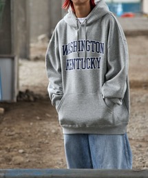 ZIP FIVE | 【肉厚】 裏起毛ビッグシルエットカレッジパーカー【ユニセックス】(パーカー)