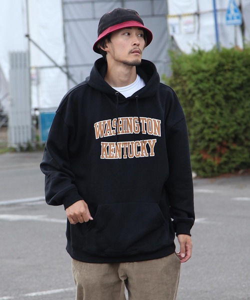 ZIP FIVE(ジップファイブ)の「【ZIP FIVE】【肉厚】 ビッグシルエットカレッジパーカー(パーカー・レディース・チャコール/グレー系/ダークグリーン/ネイビー/ホワイト系/アイボリー系/ホワイト/ブラック×グレー/ブラック/ダークグリーン系/オートミール/ネイビー系/ネイビー系1/カーキ/アイボリー/ブラック系/グレー・LARGE/X-LARGE/MEDIUM)」の4枚目の写真