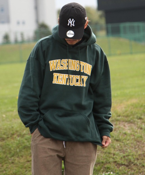 ZIP FIVE(ジップファイブ)の「【ZIP FIVE】【肉厚】 ビッグシルエットカレッジパーカー(パーカー・レディース・チャコール/グレー系/ダークグリーン/ネイビー/ホワイト系/アイボリー系/ホワイト/ブラック×グレー/ブラック/ダークグリーン系/オートミール/ネイビー系/ネイビー系1/カーキ/アイボリー/ブラック系/グレー・LARGE/X-LARGE/MEDIUM)」の12枚目の写真