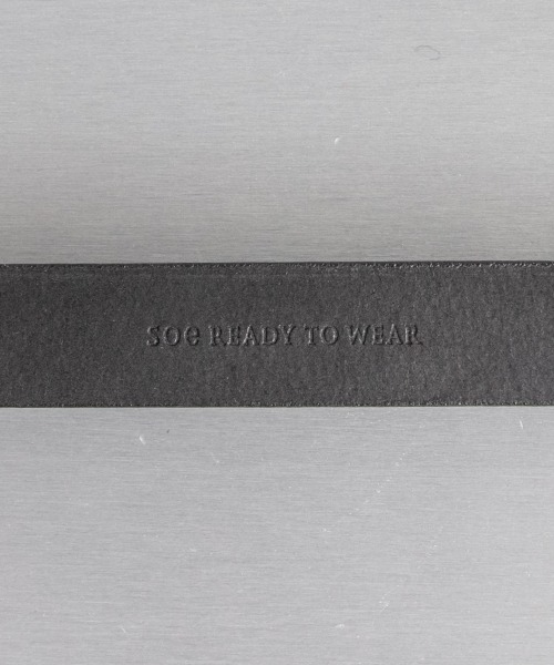 soe（ソーイ）の「soe Leather Belt（ベルト・メンズ・ブラック/ナチュラル・FREE）」の6枚目の写真
