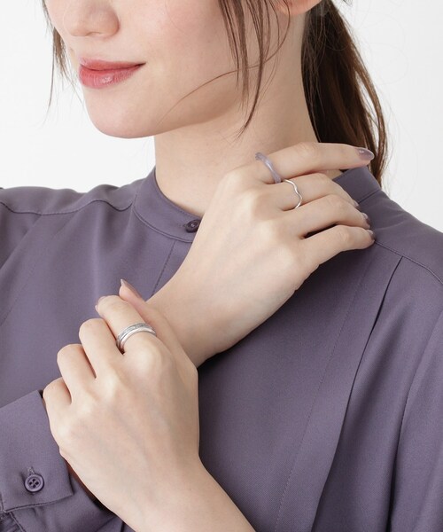 SHOO・LA・RUE（シューラルー）の「◆カスタムリングネックレス（ネックレス・レディース・ダークグリーン/ライトパープル/ダークブラウン・00）」の11枚目の写真