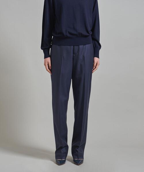 LOEFF(ロエフ)の「<LOEFF(ロエフ)>W サキソニー テーパードパンツ◆(スラックス・レディース・オフホワイト/ネイビー・2/1/0)」の16枚目の写真