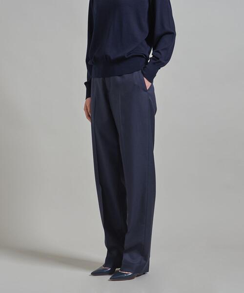 LOEFF(ロエフ)の「<LOEFF(ロエフ)>W サキソニー テーパードパンツ◆(スラックス・レディース・オフホワイト/ネイビー・2/1/0)」の18枚目の写真