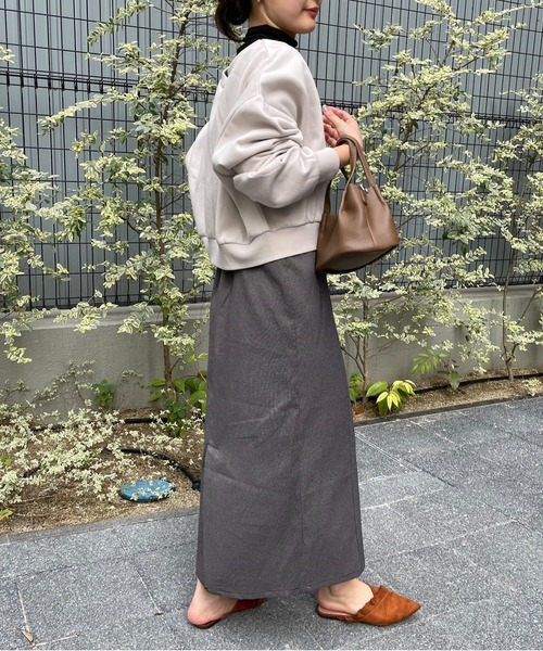 4youstory（フォーユーストーリー）の「裏毛ショートカーディガン（カーディガン/ボレロ・レディース・スミクロ/ブルー系/ライトグレー/モカ・MEDIUM）」の13枚目の写真