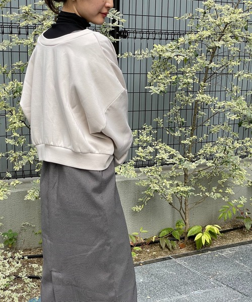 4youstory（フォーユーストーリー）の「裏毛ショートカーディガン（カーディガン/ボレロ・レディース・スミクロ/ブルー系/ライトグレー/モカ・MEDIUM）」の9枚目の写真