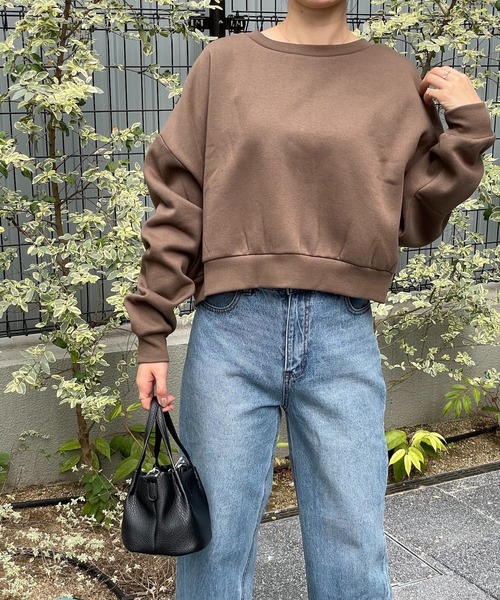 4youstory（フォーユーストーリー）の「裏毛ショートカーディガン（カーディガン/ボレロ・レディース・スミクロ/ブルー系/ライトグレー/モカ・MEDIUM）」の16枚目の写真