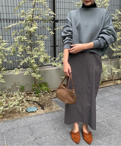 4youstory（フォーユーストーリー）の「裏毛ショートカーディガン（カーディガン/ボレロ・レディース・スミクロ/ブルー系/ライトグレー/モカ・MEDIUM）」の6枚目の写真