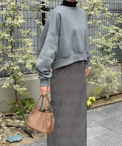 4youstory（フォーユーストーリー）の「裏毛ショートカーディガン（カーディガン/ボレロ・レディース・スミクロ/ブルー系/ライトグレー/モカ・MEDIUM）」の11枚目の写真