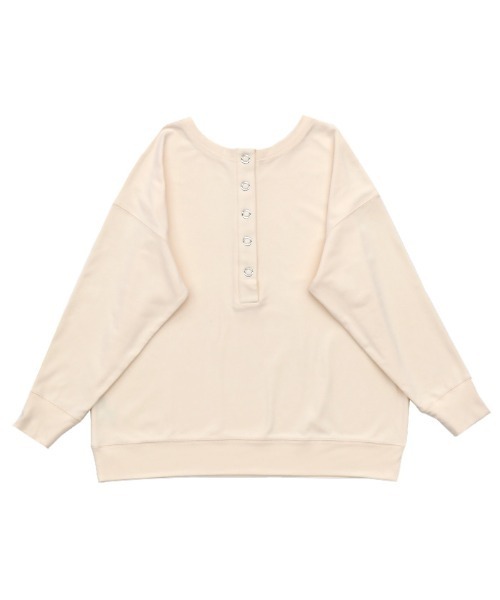 select MOCA(セレクトモカ)の「2WAYマシュマロタッチスナッププルオーバー(Tシャツ/カットソー・レディース・サックスブルー/ピンク/アイボリー・FREE)」の7枚目の写真