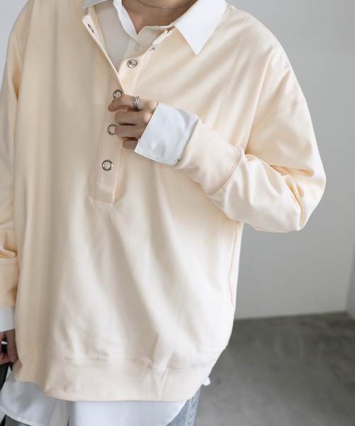 select MOCA(セレクトモカ)の「2WAYマシュマロタッチスナッププルオーバー(Tシャツ/カットソー・レディース・サックスブルー/ピンク/アイボリー・FREE)」の20枚目の写真