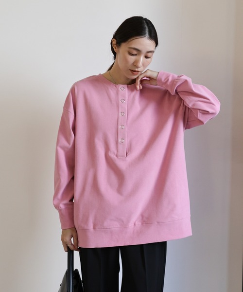 select MOCA(セレクトモカ)の「2WAYマシュマロタッチスナッププルオーバー(Tシャツ/カットソー・レディース・サックスブルー/ピンク/アイボリー・FREE)」の19枚目の写真