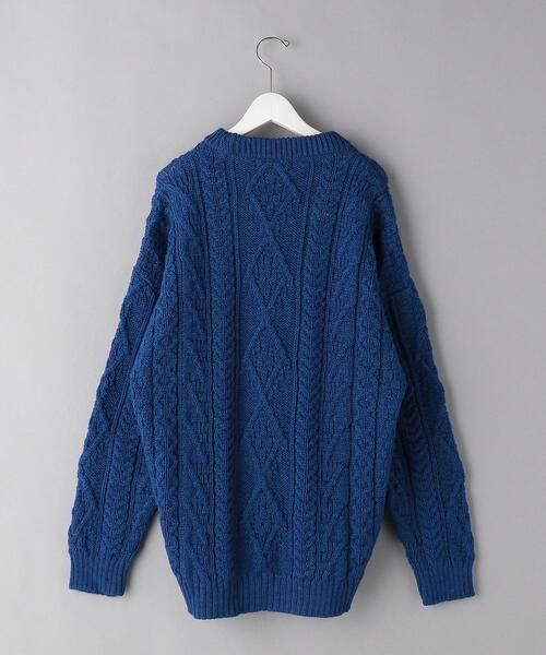 Oldderby Knitwear(オールダービーニットウェア)の「<OLDDERBY(オールドダービー)> ARAN KNIT/ニット(ニット/セーター・メンズ・ブラック/オフホワイト/ロイヤルブルー・M/L)」の5枚目の写真