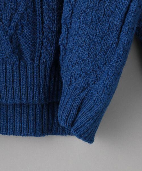 Oldderby Knitwear(オールダービーニットウェア)の「<OLDDERBY(オールドダービー)> ARAN KNIT/ニット(ニット/セーター・メンズ・ブラック/オフホワイト/ロイヤルブルー・M/L)」の7枚目の写真