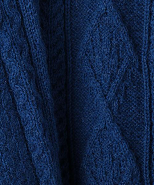 Oldderby Knitwear(オールダービーニットウェア)の「<OLDDERBY(オールドダービー)> ARAN KNIT/ニット(ニット/セーター・メンズ・ブラック/オフホワイト/ロイヤルブルー・M/L)」の4枚目の写真