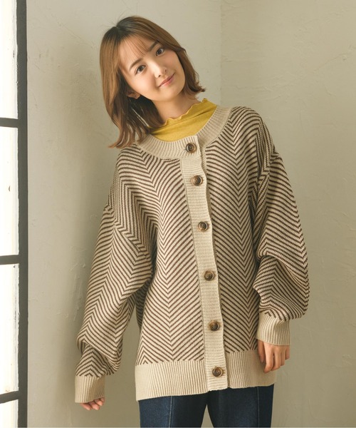 RETRO GIRL(レトロガール)の「柄アソート2WAYニット(ニット/セーター・レディース・ブラック/グリーン/ベージュ/オフホワイト/ブラウン系その他・FREE)」の3枚目の写真