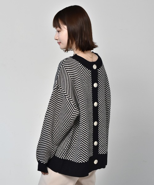 RETRO GIRL(レトロガール)の「柄アソート2WAYニット(ニット/セーター・レディース・ブラック/グリーン/ベージュ/オフホワイト/ブラウン系その他・FREE)」の2枚目の写真