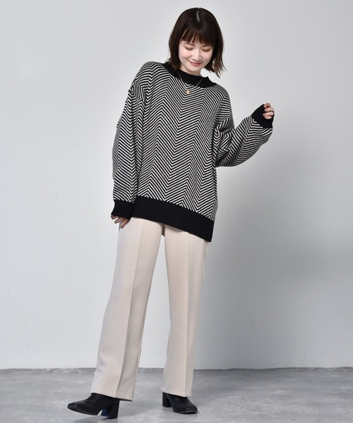 RETRO GIRL(レトロガール)の「柄アソート2WAYニット(ニット/セーター・レディース・ブラック/グリーン/ベージュ/オフホワイト/ブラウン系その他・FREE)」の11枚目の写真