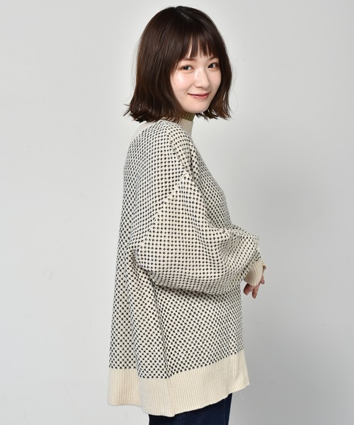 RETRO GIRL(レトロガール)の「柄アソート2WAYニット(ニット/セーター・レディース・ブラック/グリーン/ベージュ/オフホワイト/ブラウン系その他・FREE)」の15枚目の写真