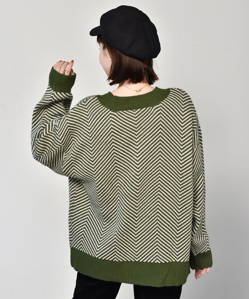 RETRO GIRL(レトロガール)の「柄アソート2WAYニット(ニット/セーター・レディース・ブラック/グリーン/ベージュ/オフホワイト/ブラウン系その他・FREE)」の8枚目の写真