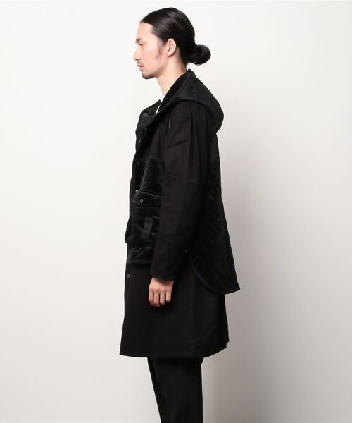B'2nd（ビーセカンド）の「C DIEM/カルペディエム/QUILTING MOUNTIAN PARKA　マウンテンパーカー(MSO-21017)（ステンカラーコート・メンズ・ブラック・SMALL/MEDIUM/LARGE）」の3枚目の写真