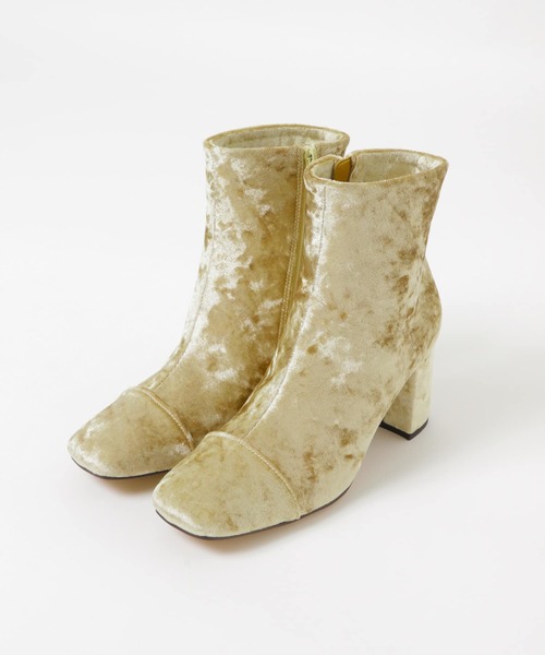 WANDERUNG（ワンデルング）の「『URBS別注』WANDERUNG　ex velour short boots（ブーツ・レディース・ブラック/ベージュ/ネイビー/グリーン系その他・38/39/36/37）」の6枚目の写真