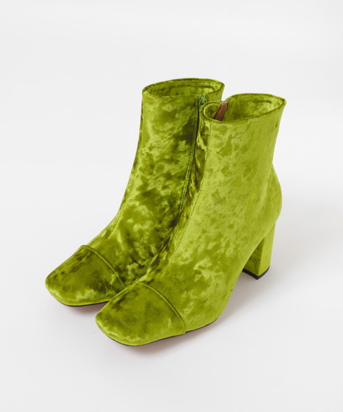 WANDERUNG（ワンデルング）の「『URBS別注』WANDERUNG　ex velour short boots（ブーツ・レディース・ブラック/ベージュ/ネイビー/グリーン系その他・38/39/36/37）」の5枚目の写真