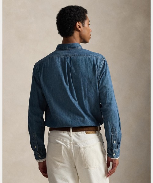 POLO RALPH LAUREN(ポロ ラルフ ローレン)の「クラシック フィット デニム シャツ(シャツ/ブラウス・メンズ・ネイビー系1・M/XXL/S/XL/XS/L)」の4枚目の写真