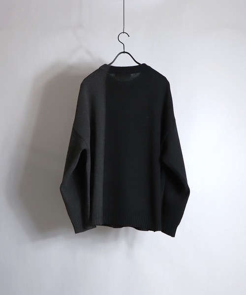 Confirm（コンファーム）の「Confirm / コンファーム 切替ルーズクルーニット（ニット/セーター・メンズ・チャコールグレー/モカ/ナチュラル・M/L）」の5枚目の写真