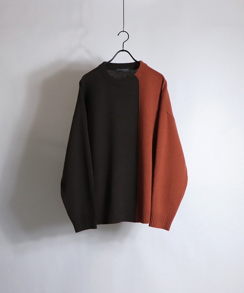 Confirm（コンファーム）の「Confirm / コンファーム 切替ルーズクルーニット（ニット/セーター・メンズ・チャコールグレー/モカ/ナチュラル・M/L）」の12枚目の写真