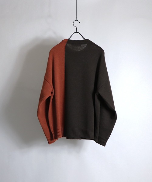 Confirm（コンファーム）の「Confirm / コンファーム 切替ルーズクルーニット（ニット/セーター・メンズ・チャコールグレー/モカ/ナチュラル・M/L）」の11枚目の写真