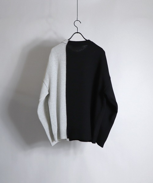 Confirm（コンファーム）の「Confirm / コンファーム 切替ルーズクルーニット（ニット/セーター・メンズ・チャコールグレー/モカ/ナチュラル・M/L）」の6枚目の写真