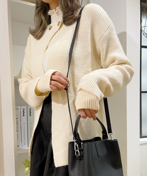 CLEA（クレア）の「ニットアームウォーマー（アームカバー・レディース・ブラック/ベージュ/アイボリー/ナチュラル・FREE）」の10枚目の写真