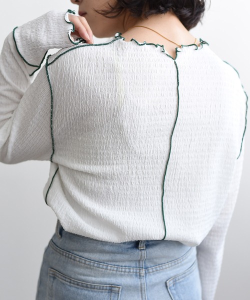 バイカラーメロートップス（Tシャツ/カットソー）｜LHELBIE（レルビエ