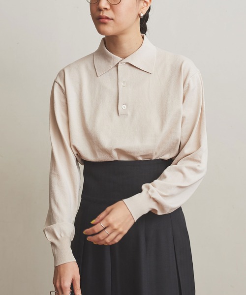 fig London(フィグロンドン)の「POLO long sleeve PO(ポロシャツ・レディース・キナリ/ブラック/ライトイエロー・FREE)」の17枚目の写真