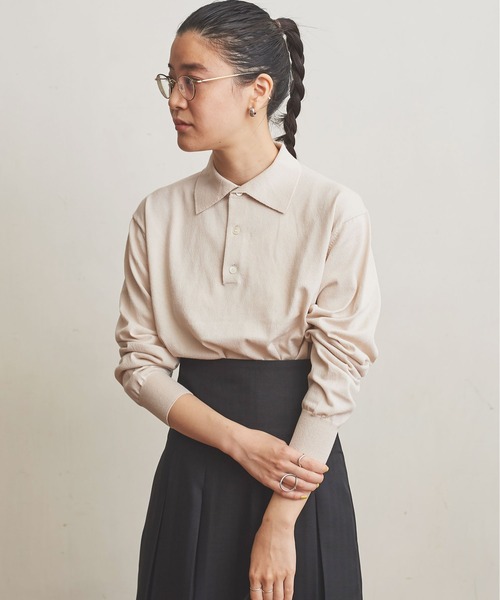 fig London(フィグロンドン)の「POLO long sleeve PO(ポロシャツ・レディース・キナリ/ブラック/ライトイエロー・FREE)」の16枚目の写真