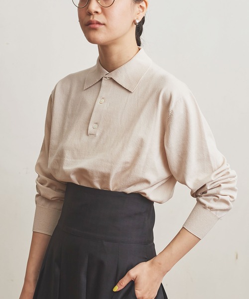 fig London(フィグロンドン)の「POLO long sleeve PO(ポロシャツ・レディース・キナリ/ブラック/ライトイエロー・FREE)」の18枚目の写真