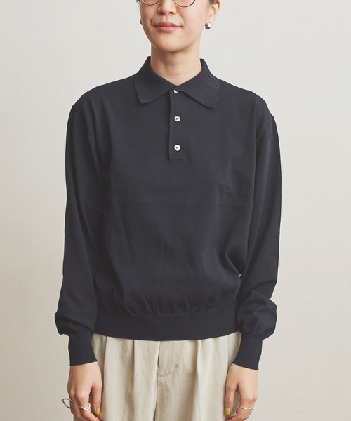fig London(フィグロンドン)の「POLO long sleeve PO(ポロシャツ・レディース・キナリ/ブラック/ライトイエロー・FREE)」の8枚目の写真