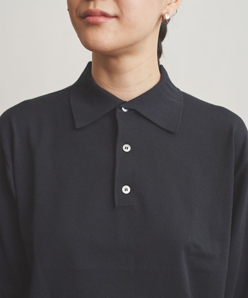 fig London(フィグロンドン)の「POLO long sleeve PO(ポロシャツ・レディース・キナリ/ブラック/ライトイエロー・FREE)」の13枚目の写真