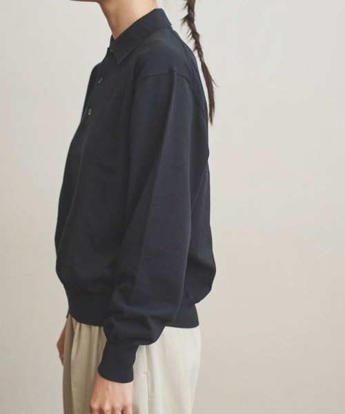 fig London(フィグロンドン)の「POLO long sleeve PO(ポロシャツ・レディース・キナリ/ブラック/ライトイエロー・FREE)」の11枚目の写真