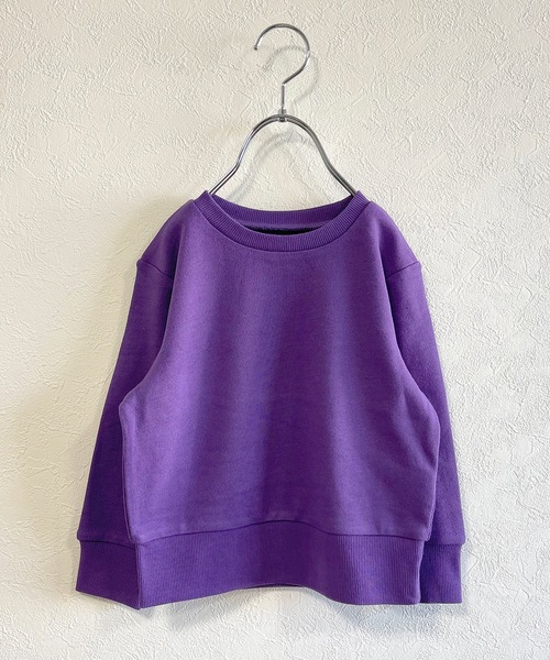 BIG FIELD(ビッグフィールド)の「セットインカラートレーナー(80~150cm)(スウェット・キッズ・ブラック/パープル/レッド/オフホワイト/グリーン/ブラック系その他・90/100/110/120/80/130/95/140/150)」の5枚目の写真