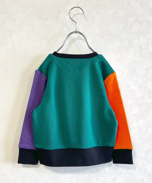 BIG FIELD(ビッグフィールド)の「セットインカラートレーナー(80~150cm)(スウェット・キッズ・ブラック/パープル/レッド/オフホワイト/グリーン/ブラック系その他・90/100/110/120/80/130/95/140/150)」の7枚目の写真