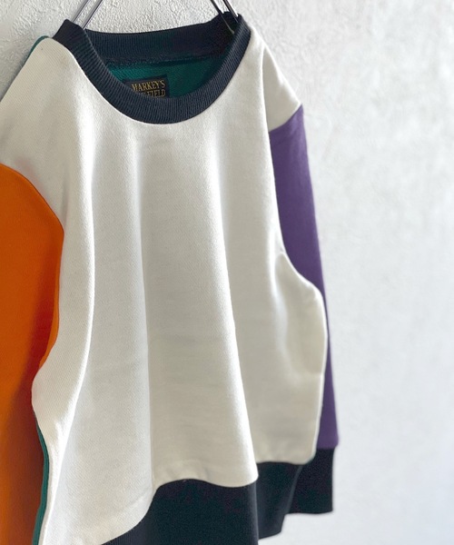 BIG FIELD(ビッグフィールド)の「セットインカラートレーナー(80~150cm)(スウェット・キッズ・ブラック/パープル/レッド/オフホワイト/グリーン/ブラック系その他・90/100/110/120/80/130/95/140/150)」の9枚目の写真