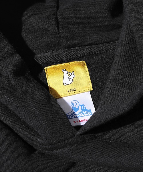 JUNGLES（ジャングルス）の「FR2/エフアールツー×JUNGLES/ジャングルス コラボ Smoking Kills Hoodie パーカー 袖プリント ビッグシルエット（パーカー・メンズ・ブラック/イエロー・M/L/XL）」の16枚目の写真