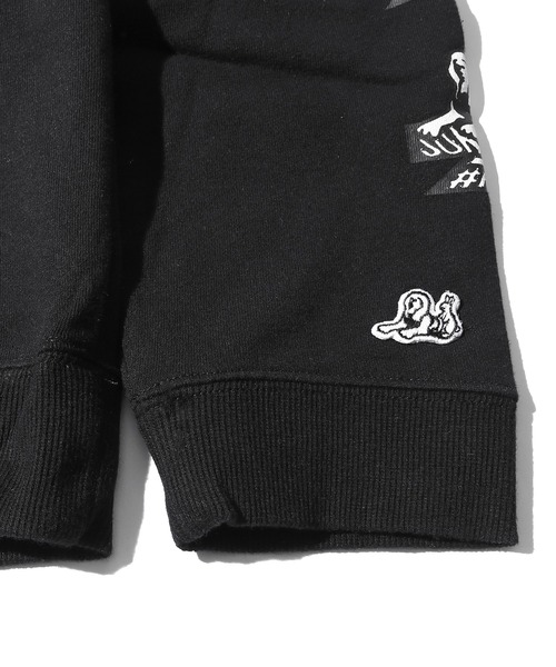 JUNGLES（ジャングルス）の「FR2/エフアールツー×JUNGLES/ジャングルス コラボ Smoking Kills Hoodie パーカー 袖プリント ビッグシルエット（パーカー・メンズ・ブラック/イエロー・M/L/XL）」の4枚目の写真