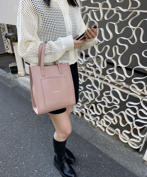 Me%(ミィパーセント)の「スクエアパイピングショルダーバッグ2(ショルダーバッグ・レディース・アイボリー/ピンクベージュ/ミント・FREE)」の9枚目の写真